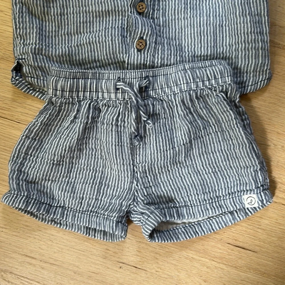 Kids Blue Striped Matching Set